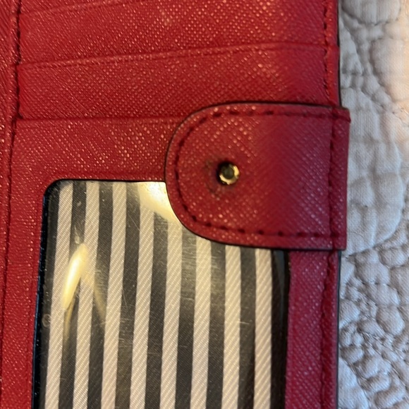 Red Kate Spade folio wallet - Picture 3 of 7